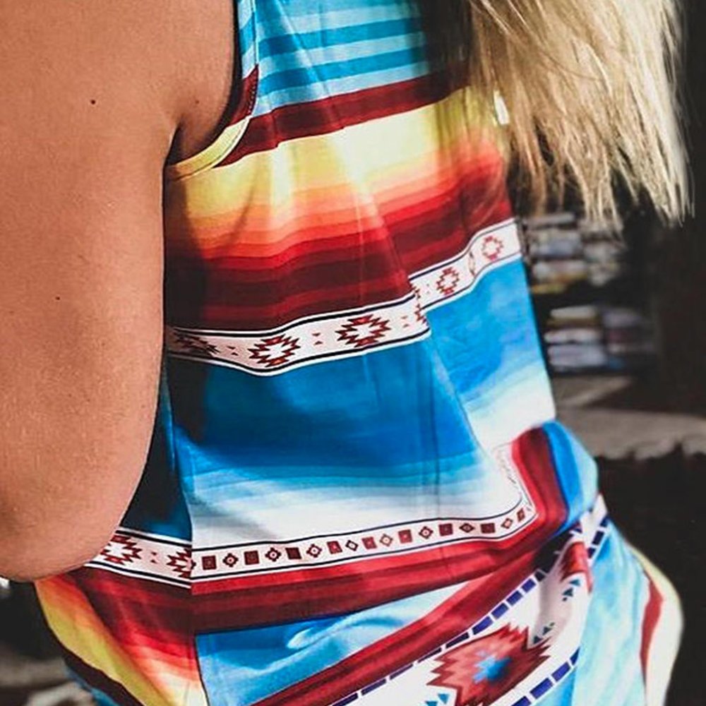 Aztec Colorful Striped Tank - Picture 2 of 2